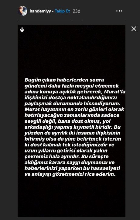 Hande Erçel ile Murat Dalkılıç ayrıldı #2