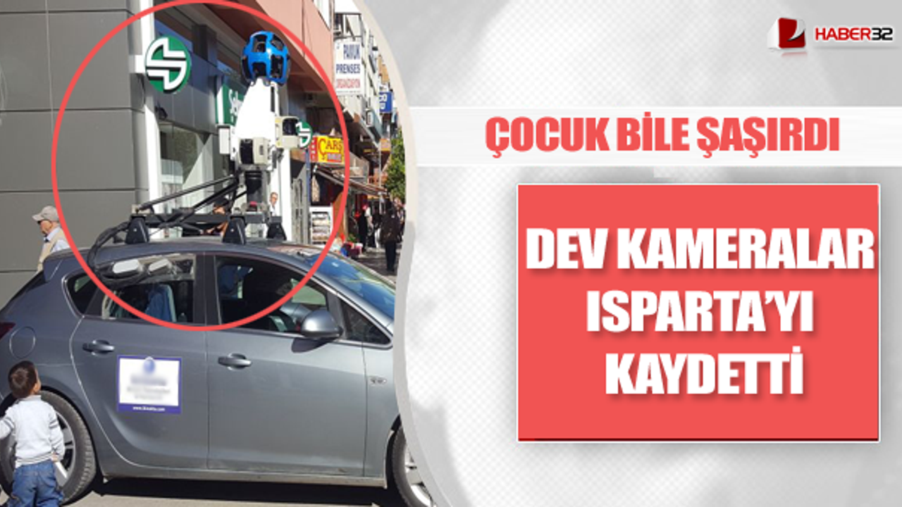 Araç üzerindeki dev kameraları görenler şaşkınlıklarını gizleyemedi