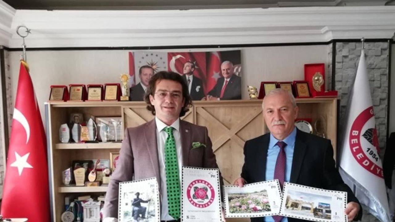 Isparta’da ‘gül kenti’ Güneykent’e özel pul koleksiyonu