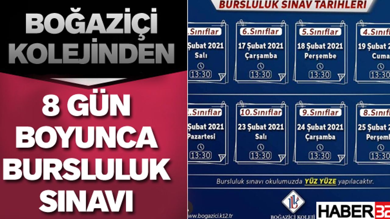 Boğaziçi'nden 8 Gün Boyunca Bursluluk Sınavı