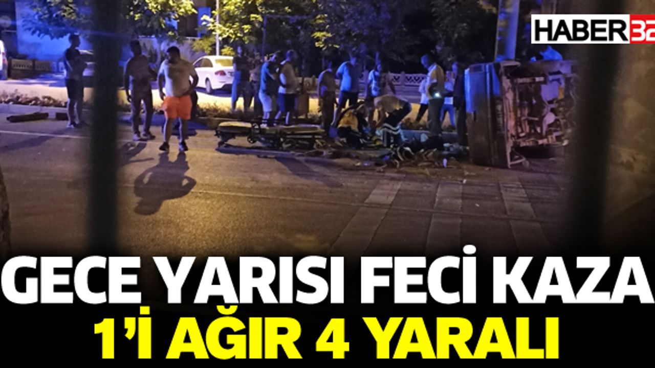 Isparta'da gece yarısı feci kaza