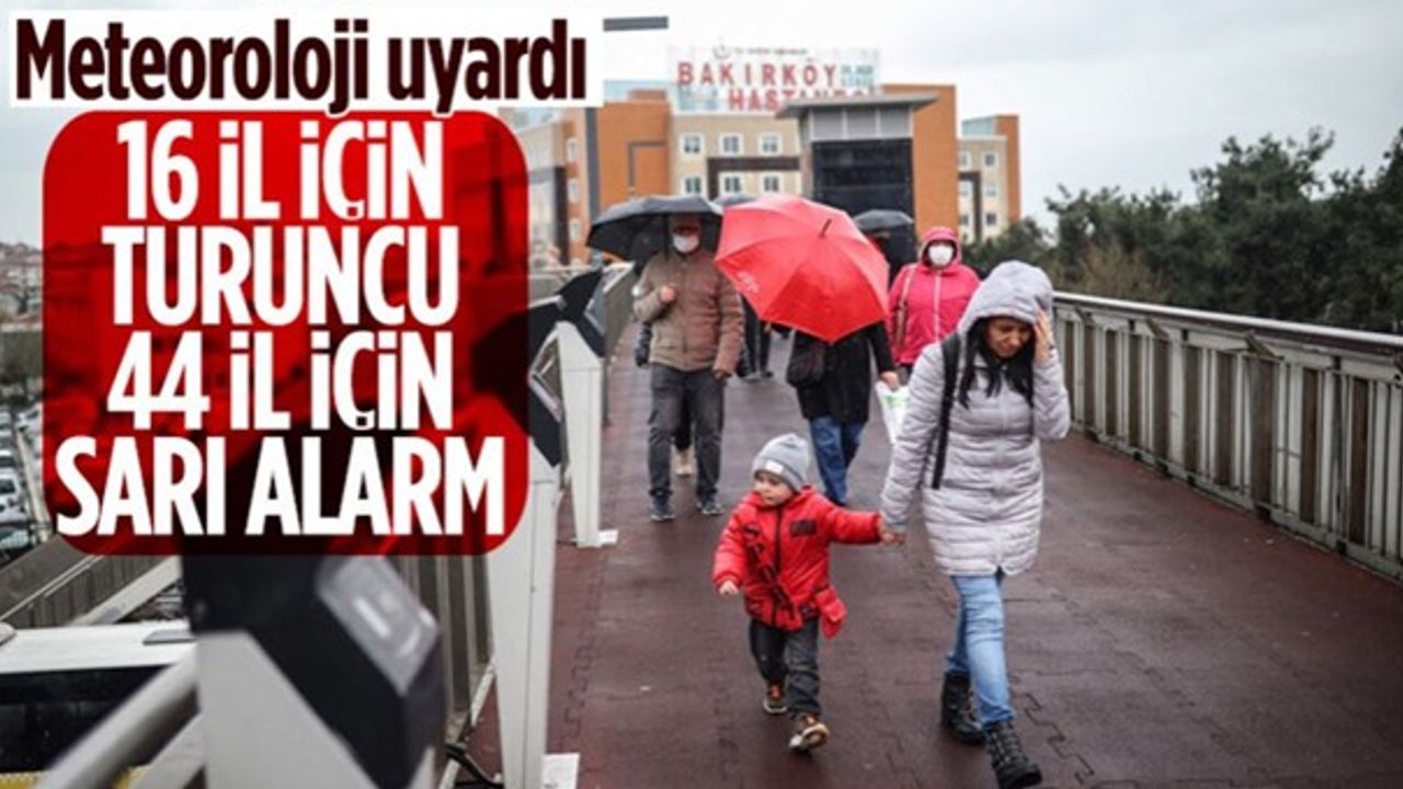 Isparta için turuncu kodlu uyarı yapıldı