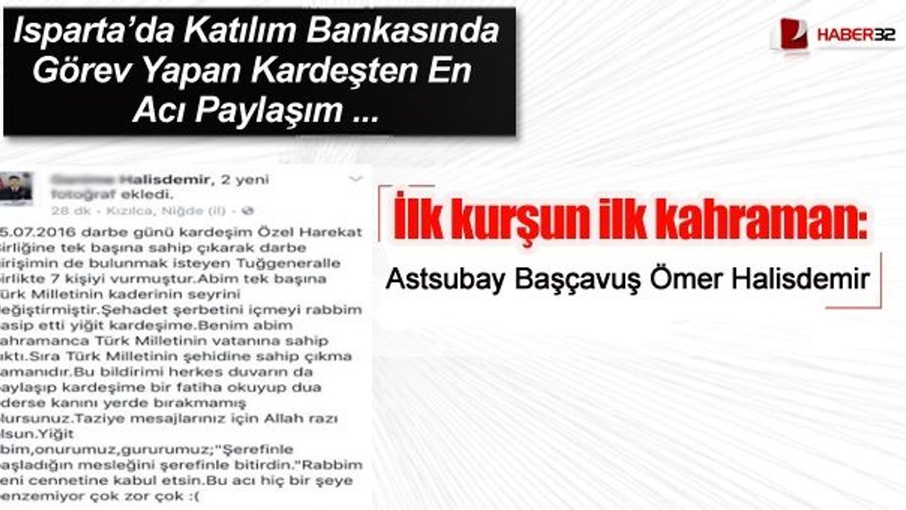 Kahraman Astsubay Ömer Halisdemir kimdir? Darbeci Generali alnından vurdu
