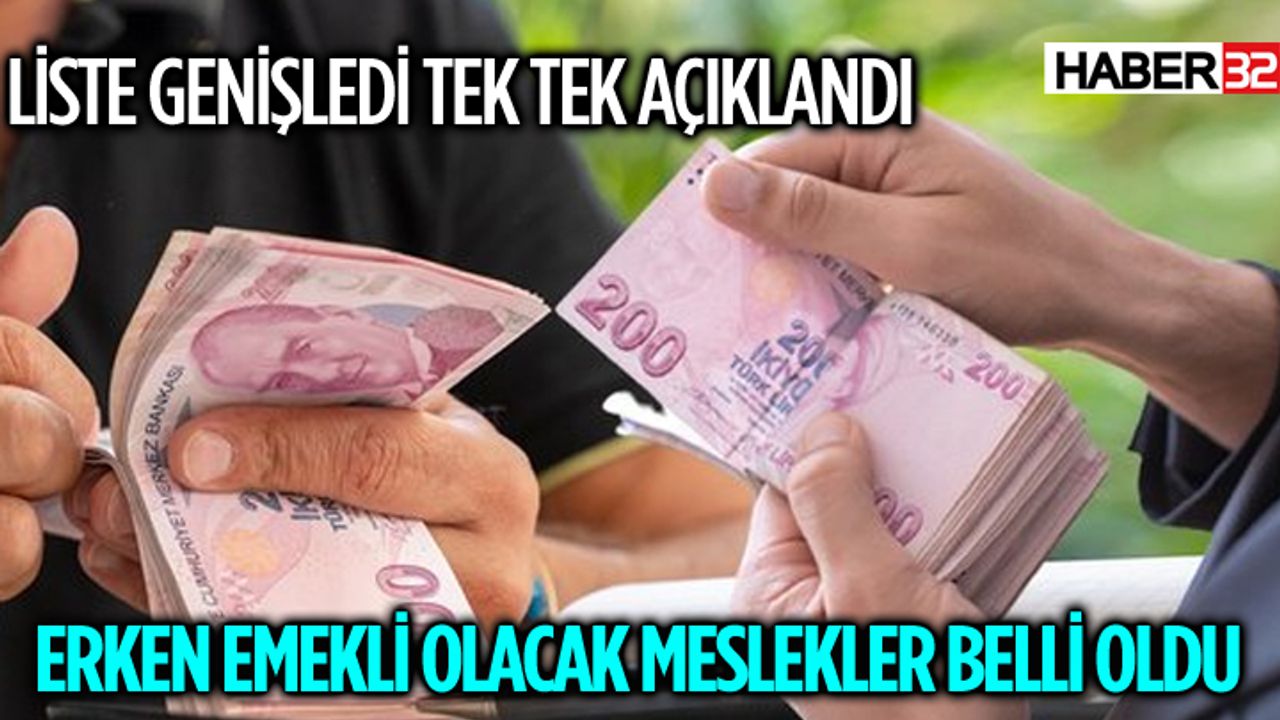 Erken Emeklilik Hakkı Verilen Yeni Meslekler Açıklandı