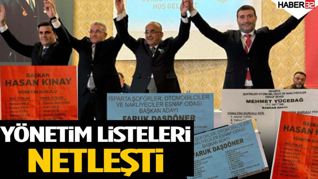 Heyecan Doruklarda! Yönetim Listeleri Belli Oldu