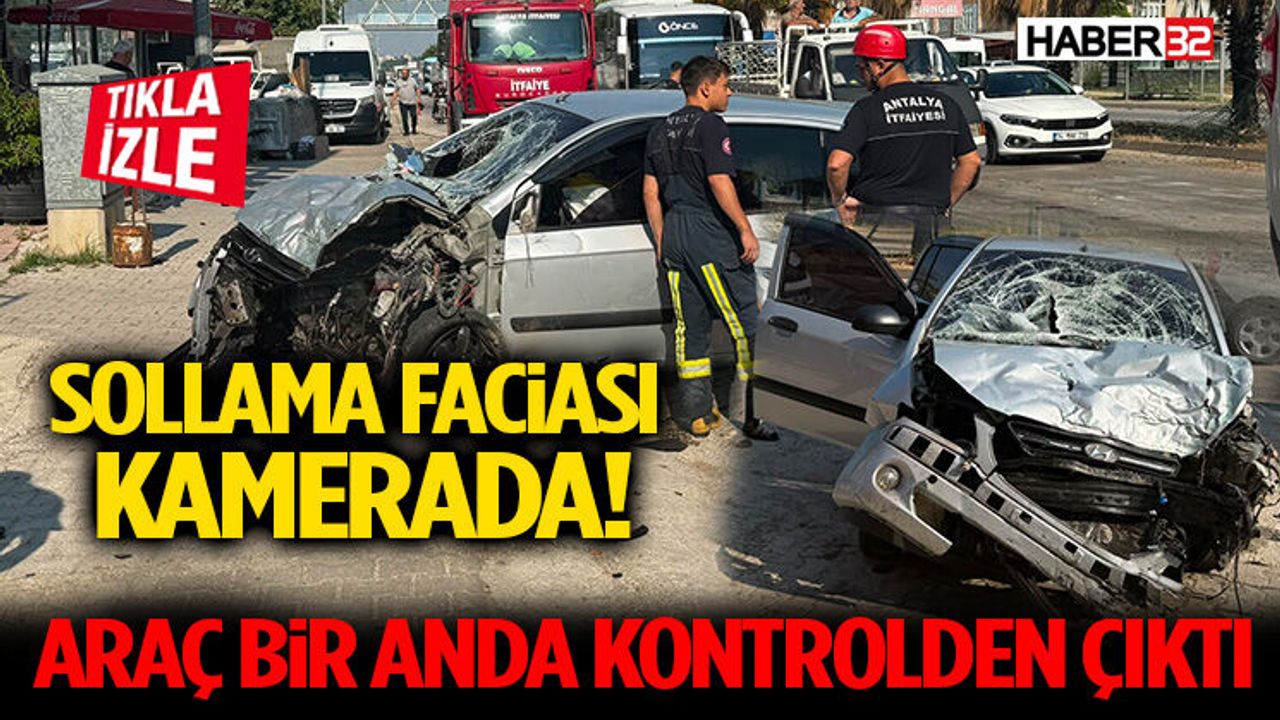 Sollama Faciası Kamerada! Araç Bir Anda Kontrolden Çıktı