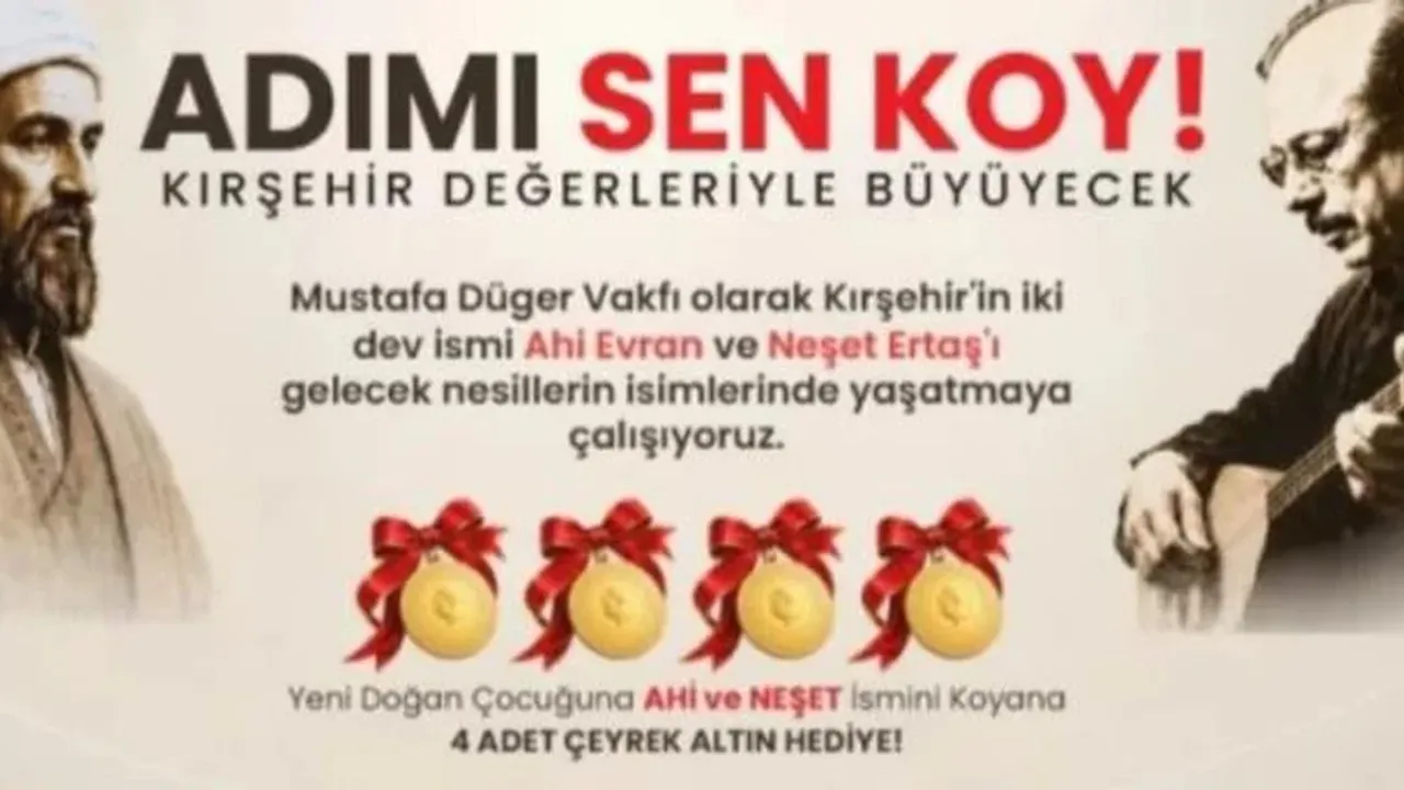 Mustafa Düger Vakfı yeni doğan bebeklere Ahi veya 
