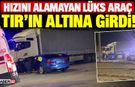 Hızını Alamayan Lüks Araç TIR'a Çarptı!
