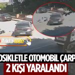 Motosikletle Otomobil Çarpıştı, 2 Kişi Yaralandı