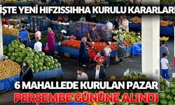 6 Mahallede Kurulan Pazar Perşembe Gününe Alındı