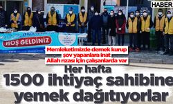 Her hafta 1500 ihtiyaç sahibine yemek dağıtıyorlar