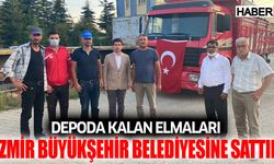 Depoda kalan elmaları İzmir Büyükşehir Belediyesi’ne sattık