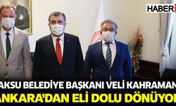 Aksu Belediye Başkanı Kahraman Ankara'dan Eli Dolu Döndü