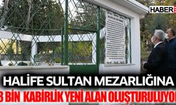 Halife sultan mezarlığına 8 bin  Kabirlik yeni alan oluşturuluyor