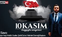 Türkiye Harp Malûlü Gaziler, Şehit Dul ve Yetimleri Derneği Başkanı Ali Savcı'dan 10 Kasım Mesajı
