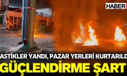 Kapalı Pazar Yerleri Ateş Yakılarak Kurtarıldı..