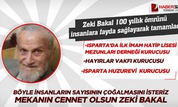 Zeki Bakal, 100 yıllık ömrünü insanlara fayda sağlayarak tamamladı