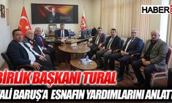Başkan Tural, Vali Baruş’a  esnafın yardımlarını anlattı