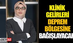 Klinik gelirleri deprem bölgesine bağışlanacak