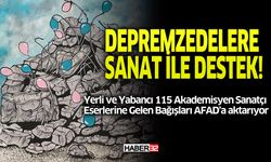 DEPREMZEDELER İÇİN "DESTEK OLALIM KARMA SERGİ" AÇILDI