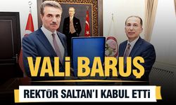 Isparta Valisi Aydın Baruş,SDÜ Rektörü Saltan'ı Kabul Etti