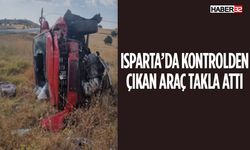 Isparta'da Otomobil Takla Attı, Sürücü Yaralı