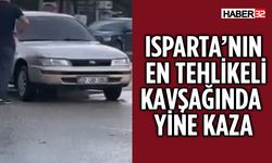 Isparta Gül Petek Sanayi Çıkışında Maddi Hasarlı Trafik Kaza