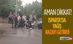 Isparta'da Kaygan Yollar Kazaya Sürükledi