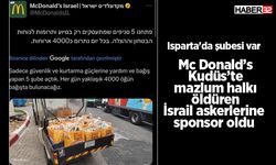 Mc Donald’s Kudüs’te mazlum halkı öldüren İsrail askerlerine sponsor oldu