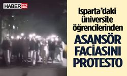 Aydın’daki asansör faciası, Isparta’daki öğrenciler tarafından protesto edildi