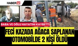 Otomobil Ağaca Çarptı Baba Oğul Hayatını Kaybetti