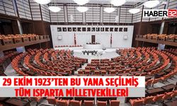 1923'ten Bugüne Kadar Seçilmiş Isparta Milletvekilleri