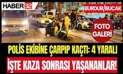 Burdur'da Sürücü Kaçarken Polis ve Vatandaşlara Çarptı