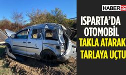 Isparta'da Araç Tarlaya Uçtu 3 Yaralı