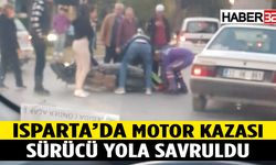 Isparta'da Kavşakta Motor Kazası