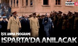 Atatürk Isparta’da Törenlerle Anılacak