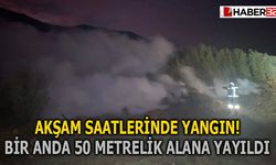 Isparta'da Yangın Alevler Bir Anda Yayıldı