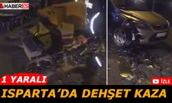 Isparta'da Otomobille Motosiklet Çarpıştı 1 Yaralı