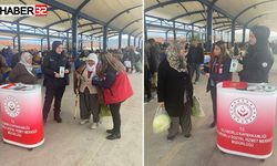 Keçiborlu'da kadınlara KADES broşürü dağıtıldı