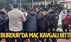 Burdur'da amatör futbol maçında arbede çıktı