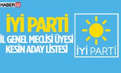 İYİ Parti İl Genel Meclisi Üyesi Kesin Aday Listesi