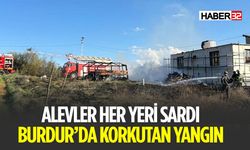 Burdur'da Evin Bahçesinde Yangın Çıktı