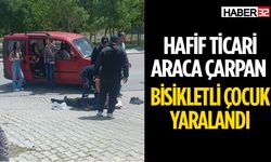 Bisikletiyle hafif ticari araca çarptı