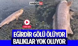 Eğirdir Gölü'nde Korkutan Manzara