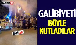 Isparta’da Fenerbahçeliler derbi galibiyetini kutladı