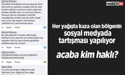 Yağış sonrası kazaların olduğu bölge sosyal medyada tartışma konusu oldu