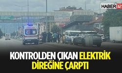 Isparta'da Otomobil Elektrik Direğine Çarptı