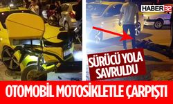 Ticari Taksi İle Motosiklet Çarpıştı Yaralı Var