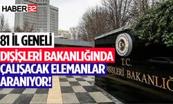 81 il geneli Dışişleri bakanlığında çalışacak elemanlar aranıyor!