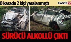 Kaza yapan otomobilin sürücüsü alkollü çıktı